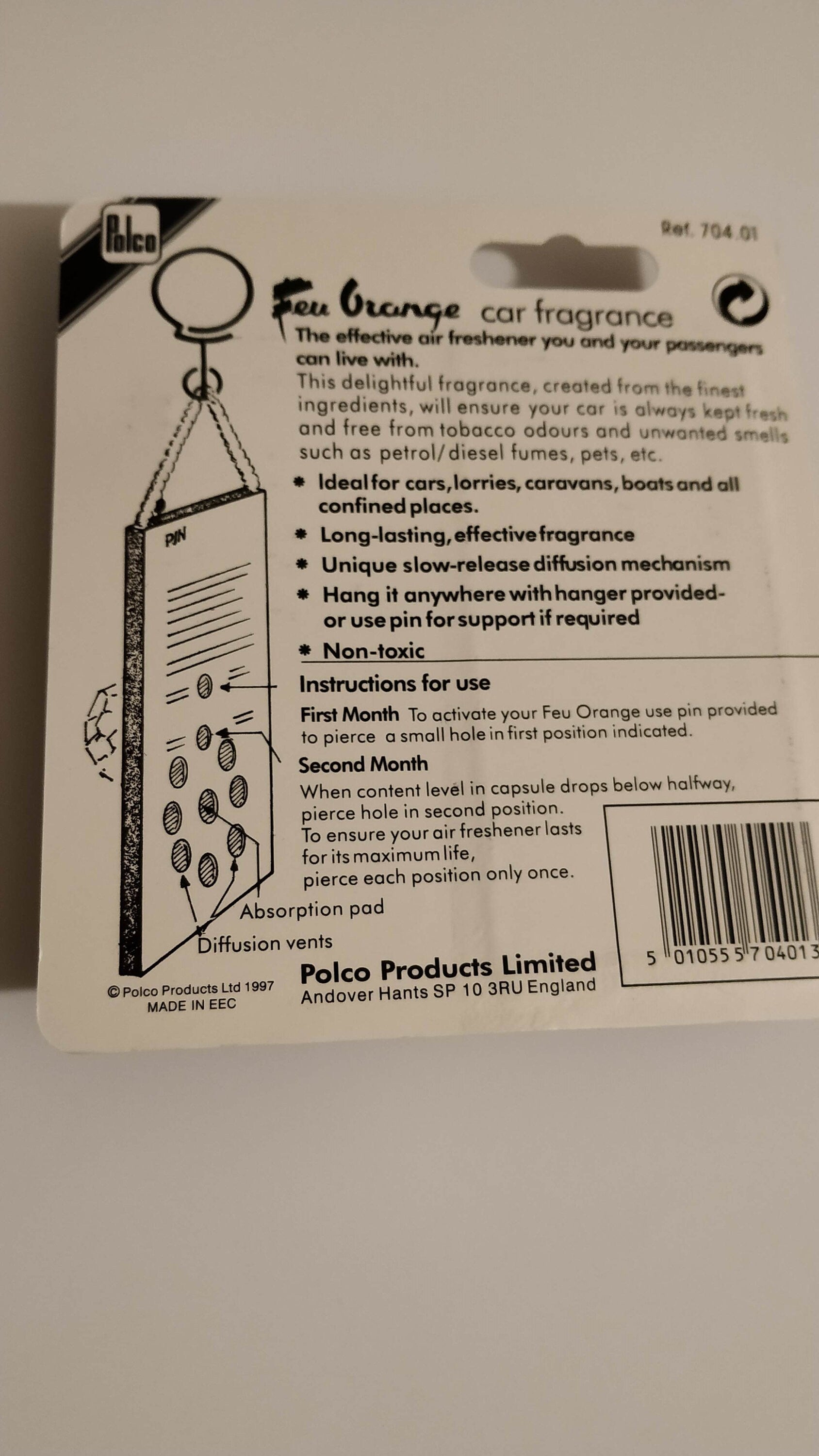 Feu Orange air freshener